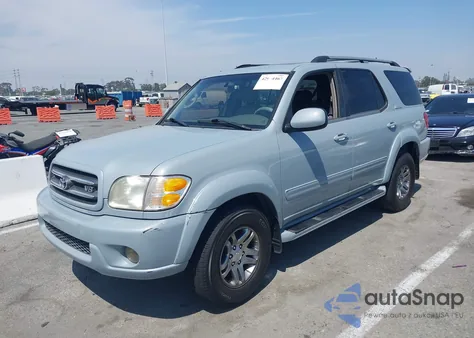 2004 Toyota Sequoia Limited V8 z USA, uszkodzony, nr VIN 5TDZT38A74S221725